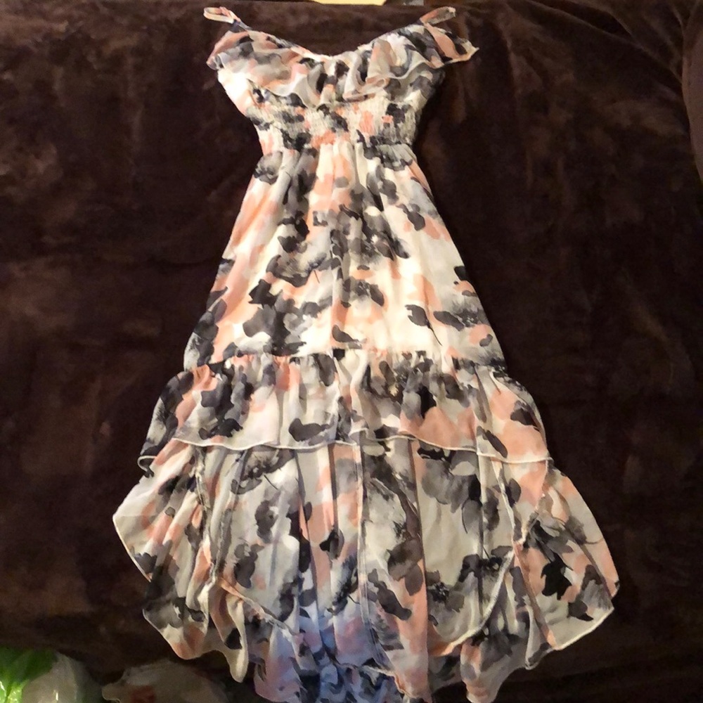 Flower dress high/low